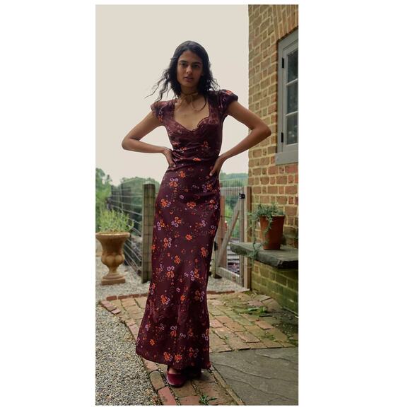 Free People Butterfly Babe Cutout Maxi Dress Size Small - Picture 1 of 14